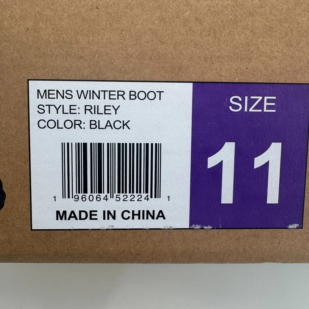 NEW Eddie Bauer Riley Winter Boots MENS Black Lace Up Water Resistant SIZE 11